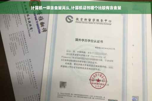 计算机一级含金量高么,计算机证书哪个比较有含金量
