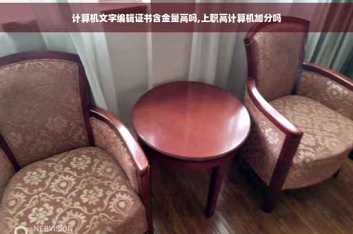 计算机文字编辑证书含金量高吗,上职高计算机加分吗