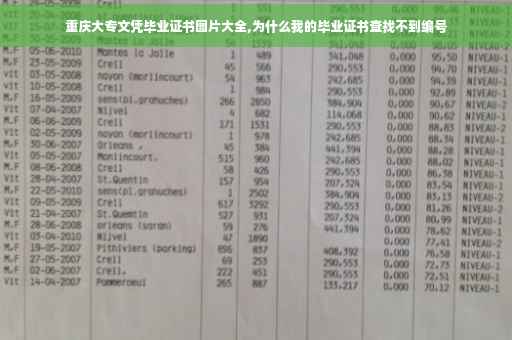 重庆大专文凭毕业证书图片大全,为什么我的毕业证书查找不到编号