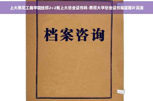 上大悉尼工商学院统招2+2有上大毕业证书吗-悉尼大学毕业证书框架图片高清