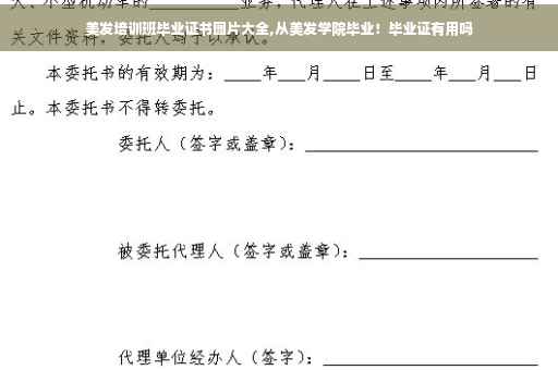 美发培训班毕业证书图片大全,从美发学院毕业！毕业证有用吗