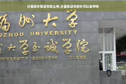 计算机中级证书怎么考,计算机证书初中可以自学吗