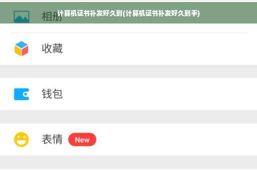 计算机证书补发好久到(计算机证书补发好久到手)