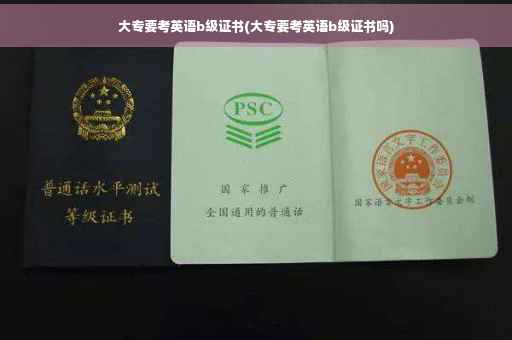 大专要考英语b级证书(大专要考英语b级证书吗)