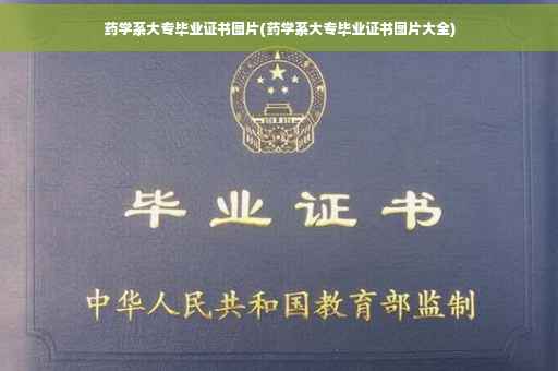 药学系大专毕业证书图片(药学系大专毕业证书图片大全)