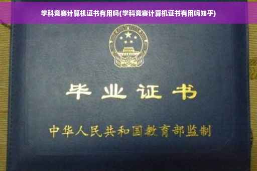学科竞赛计算机证书有用吗(学科竞赛计算机证书有用吗知乎)