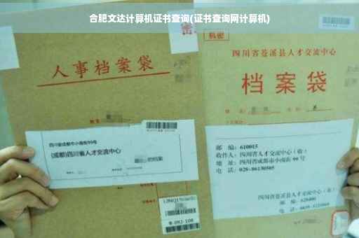 合肥文达计算机证书查询(证书查询网计算机)