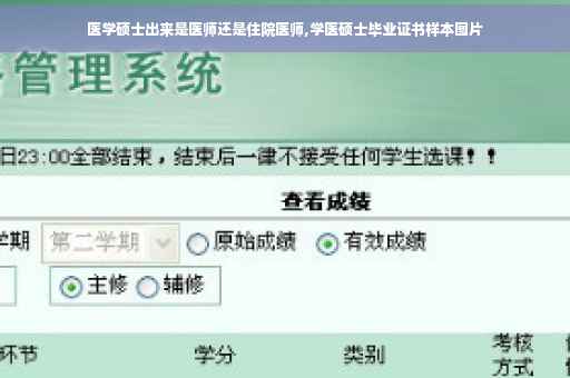 医学硕士出来是医师还是住院医师,学医硕士毕业证书样本图片