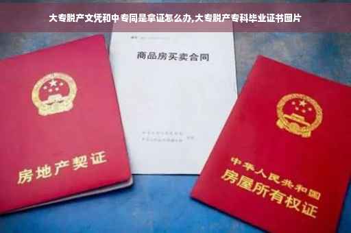 大专脱产文凭和中专同是拿证怎么办,大专脱产专科毕业证书图片