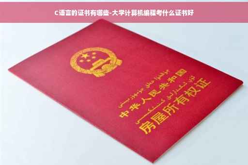 C语言的证书有哪些-大学计算机编程考什么证书好