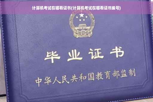 计算机考试在哪看证书(计算机考试在哪看证书编号)