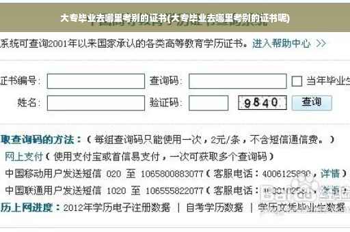 大专毕业去哪里考别的证书(大专毕业去哪里考别的证书呢)