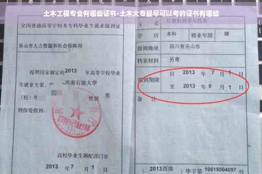 土木工程专业有哪些证书-土木大专最早可以考的证书有哪些