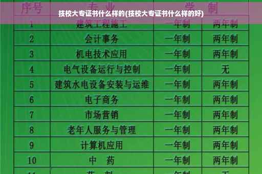 技校大专证书什么样的(技校大专证书什么样的好)
