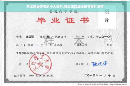 艺术类最好考的十大证书,日本美院毕业证书图片高清