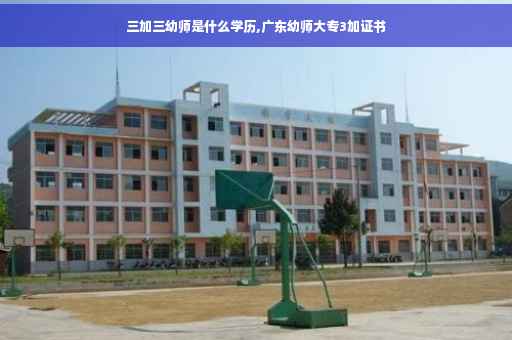 三加三幼师是什么学历,广东幼师大专3加证书