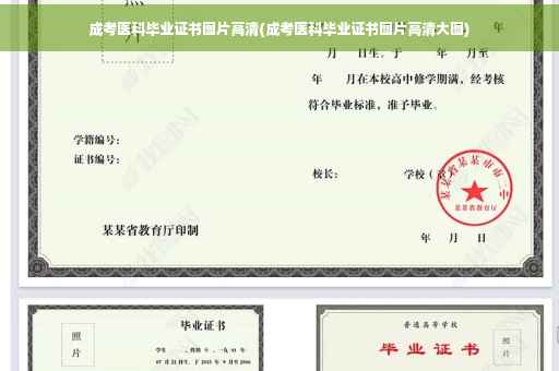 成考医科毕业证书图片高清(成考医科毕业证书图片高清大图)