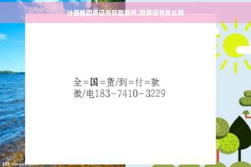 计算机四级证书获取条件,四级证书怎么领