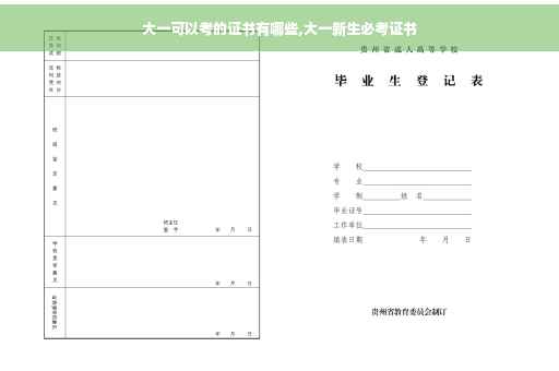 大一可以考的证书有哪些,大一新生必考证书