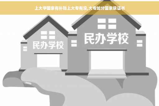 上大学国家有补贴上大专有没,大专加分国家级证书