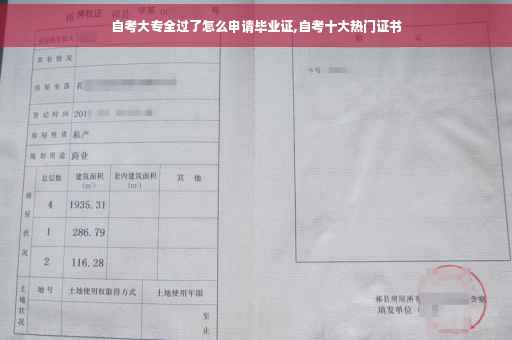 自考大专全过了怎么申请毕业证,自考十大热门证书