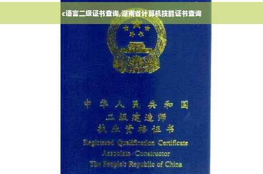c语言二级证书查询,湖南省计算机技能证书查询