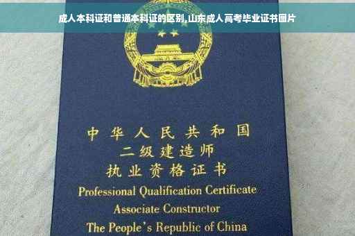 成人本科证和普通本科证的区别,山东成人高考毕业证书图片