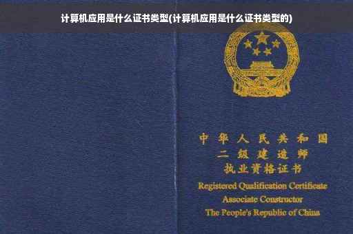 计算机应用是什么证书类型(计算机应用是什么证书类型的)