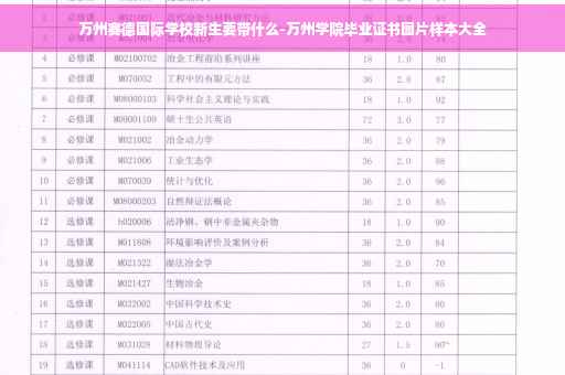万州赛德国际学校新生要带什么-万州学院毕业证书图片样本大全