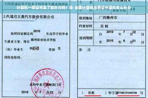 计算机一级证书丢了能补办吗？急-全国计算机应用证书遗失怎么补办