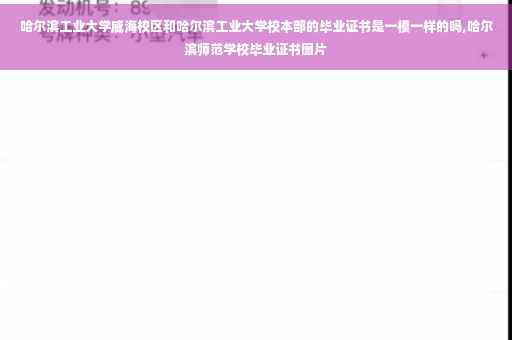 哈尔滨工业大学威海校区和哈尔滨工业大学校本部的毕业证书是一模一样的吗,哈尔滨师范学校毕业证书图片