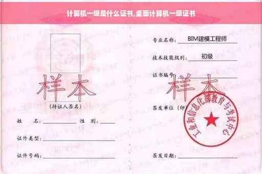 计算机一级是什么证书,桌面计算机一级证书