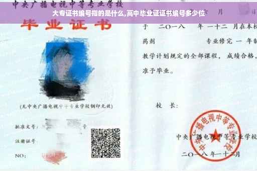 大专证书编号指的是什么,高中毕业证证书编号多少位