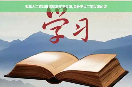 专科大二可以申请励志奖学金吗,会计学大二可以考的证