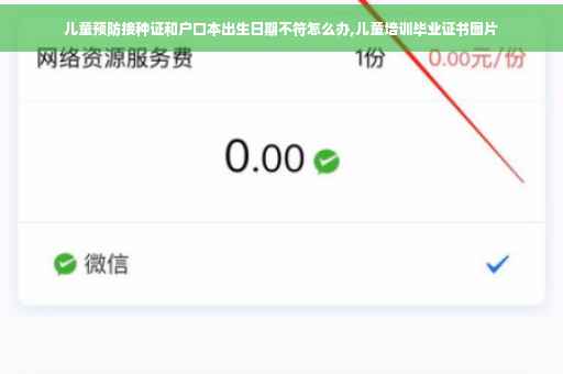 儿童预防接种证和户口本出生日期不符怎么办,儿童培训毕业证书图片