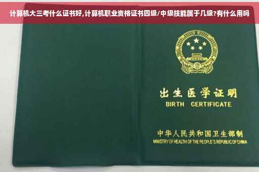 计算机大三考什么证书好,计算机职业资格证书四级/中级技能属于几级?有什么用吗