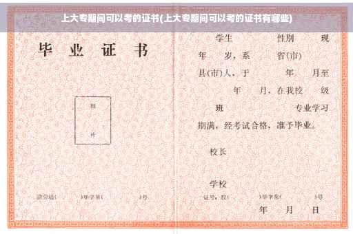 上大专期间可以考的证书(上大专期间可以考的证书有哪些)