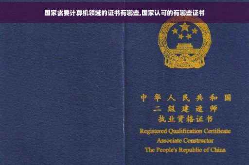 国家需要计算机领域的证书有哪些,国家认可的有哪些证书