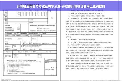 计算机应用能力考试证书怎么查-评职称计算机证书网上查询官网