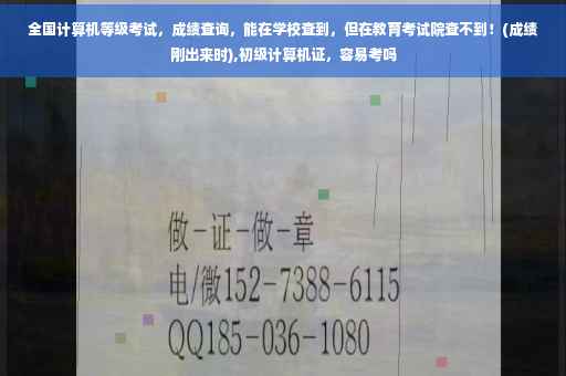 全国计算机等级考试，成绩查询，能在学校查到，但在教育考试院查不到！(成绩刚出来时),初级计算机证，容易考吗