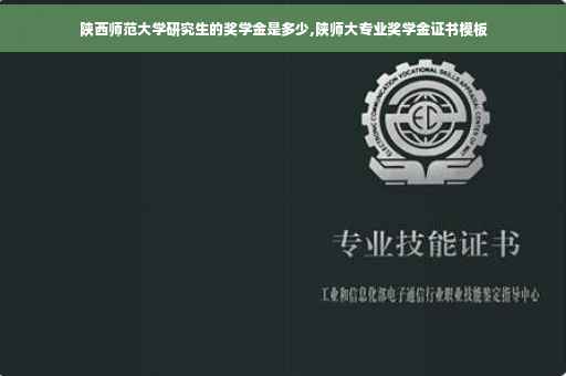 陕西师范大学研究生的奖学金是多少,陕师大专业奖学金证书模板