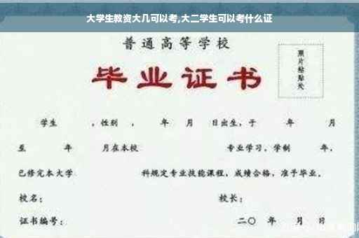 大学生教资大几可以考,大二学生可以考什么证