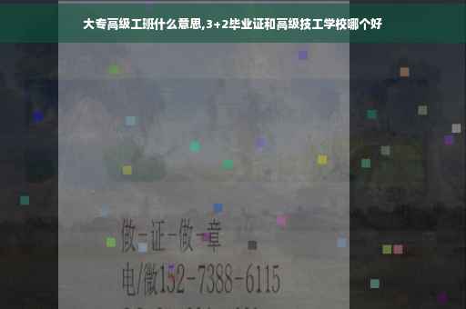 大专高级工班什么意思,3+2毕业证和高级技工学校哪个好 大专高级工班什么意思,3+2毕业证和高级技工学校哪个好