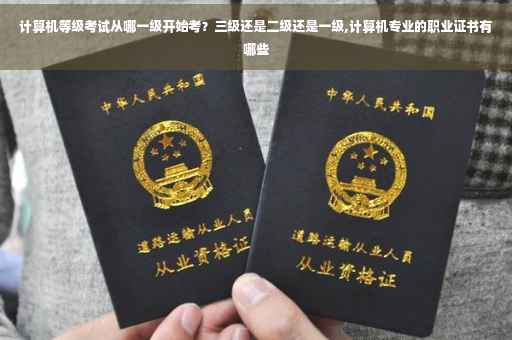 计算机等级考试从哪一级开始考？三级还是二级还是一级,计算机专业的职业证书有哪些