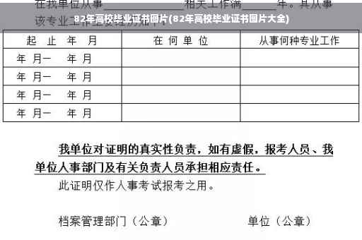 82年高校毕业证书图片(82年高校毕业证书图片大全)