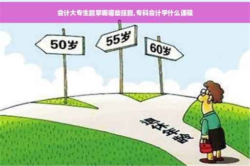 会计大专生能掌握哪些技能,专科会计学什么课程