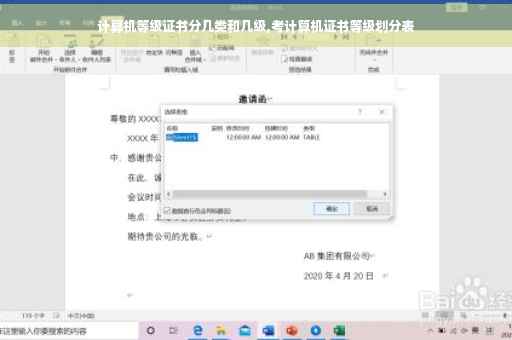 计算机等级证书分几类和几级,考计算机证书等级划分表