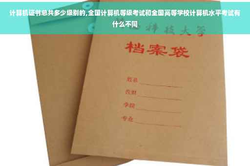 计算机证书总共多少级别的,全国计算机等级考试和全国高等学校计算机水平考试有什么不同