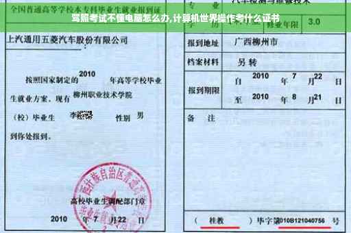 驾照考试不懂电脑怎么办,计算机世界操作考什么证书