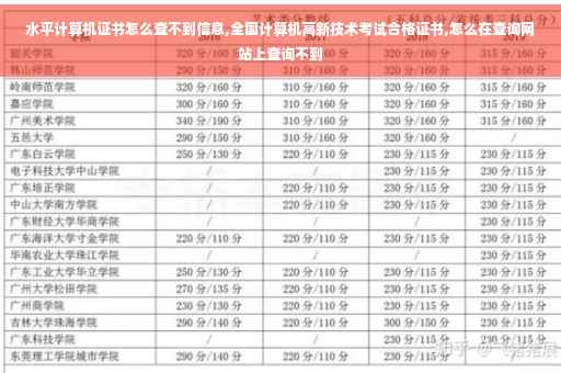 水平计算机证书怎么查不到信息,全国计算机高新技术考试合格证书,怎么在查询网站上查询不到